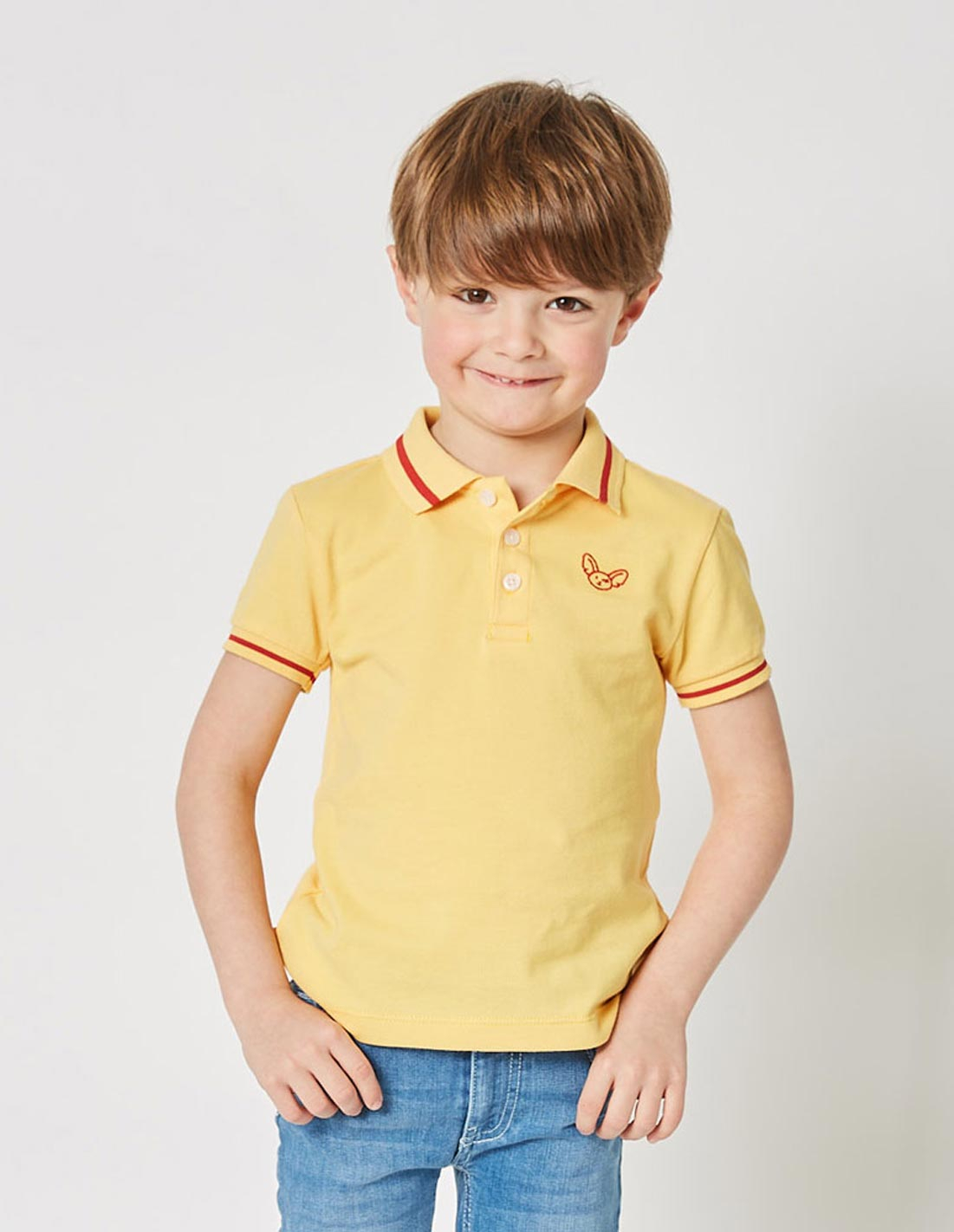 Polo Garçon "Classic" Jaune Safrane