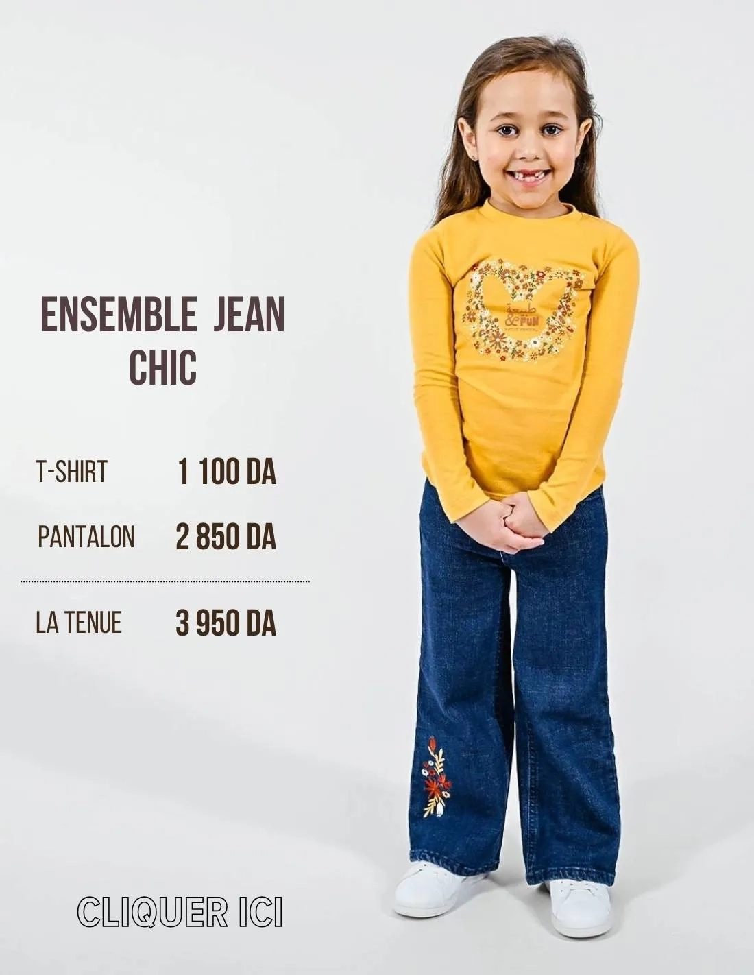 copy of Ensemble Pantalon Jean Bleu + T-Shirt Rouge