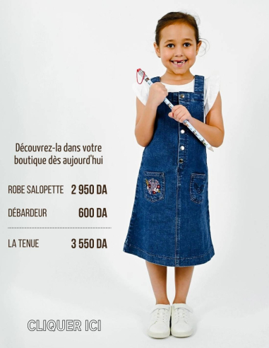 Ensemble Robe en Jean + Débardeur Blanc